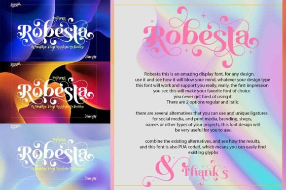 Robesta Font font preview - 6