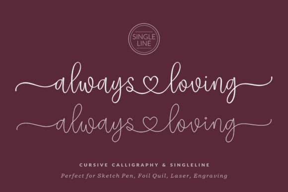 Always Loving Skript-Schriftarten Schriftart Von Subectype