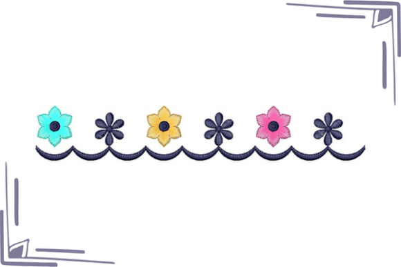 Colorful Flower Border