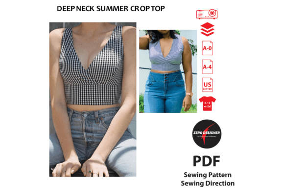 Deep Neck Sun Dress PDF Sewing Pattern