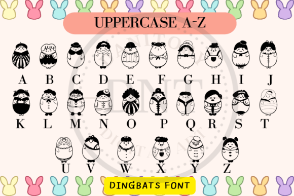 Easter Egg Dress Up Font - Preview 1