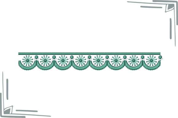 Flower Border with Cut Work