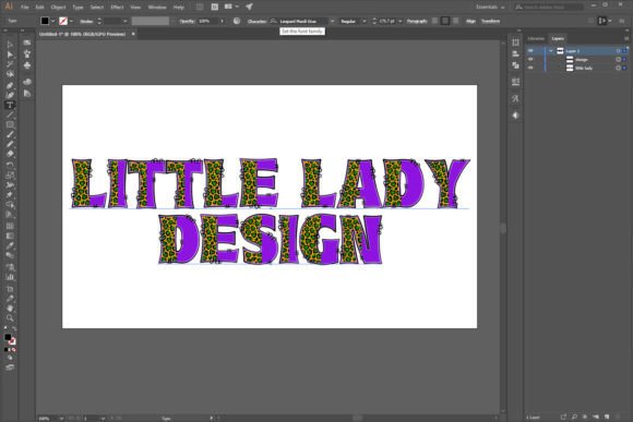 Leopard Mardi Gras Font PNG with transparent background - Preview 2