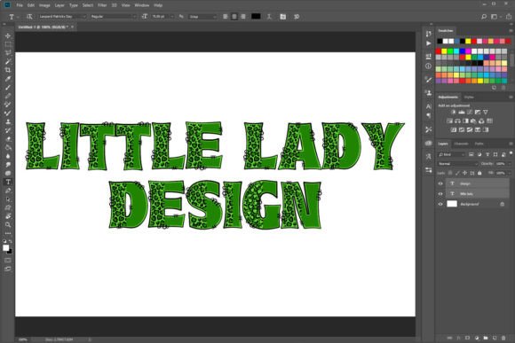 Leopard Patrick's Day Font PNG with transparent background - Preview 2