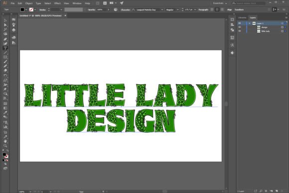 Leopard Patrick's Day Font PNG with transparent background - Preview 3