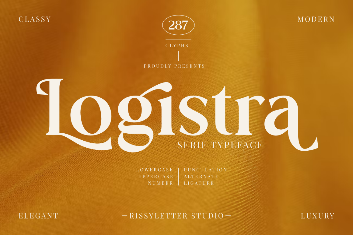 Logistra font preview — flowing script with consistent stroke weight for reliable laser cutting