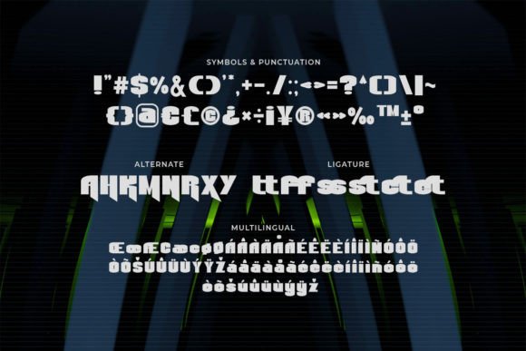Megastel Font PNG with transparent background - Preview 2