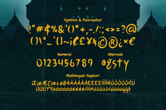 Moaned Font PNG with transparent background - Preview 2