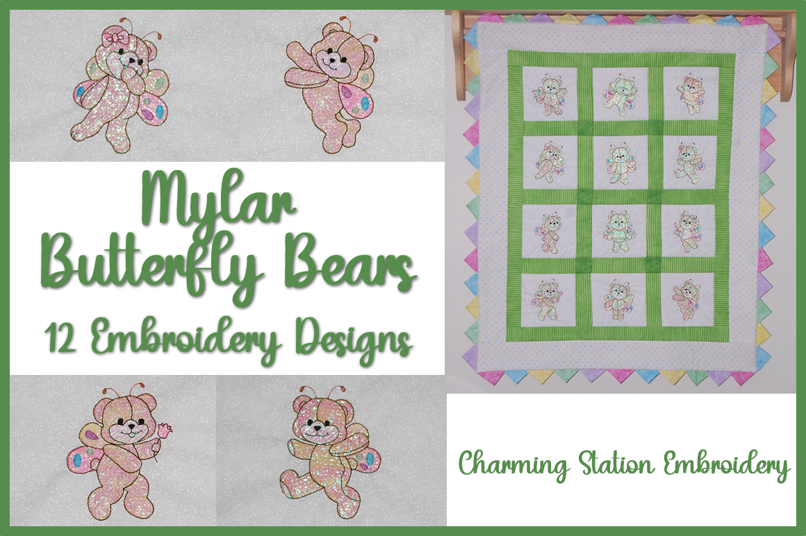 Mylar Butterfly Bears
