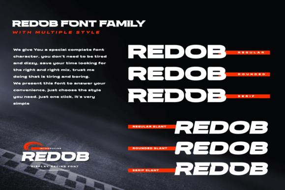 Redob Font PNG with transparent background - Preview 1