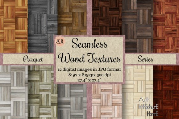 Seamless Parquet Textures, Square Wood