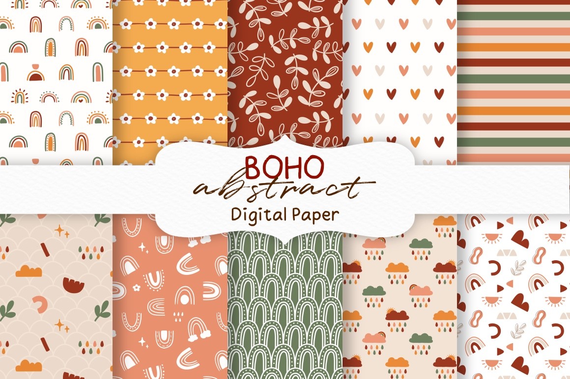 Boho Abstract Seamless Pattern Graphic by Momo Illustration · Creative ...