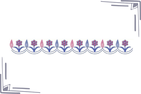 Flower & Leaf Border