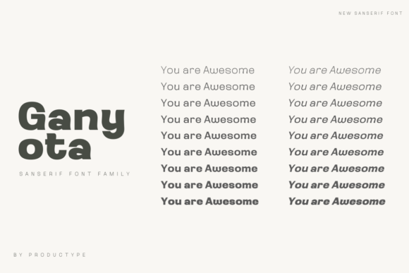 Ganyota Font font preview - 1