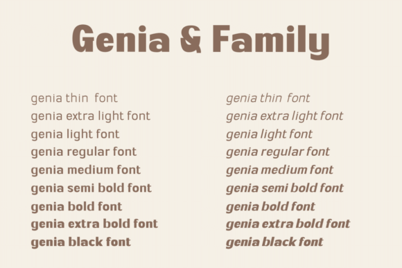 Genia Font - Preview 1