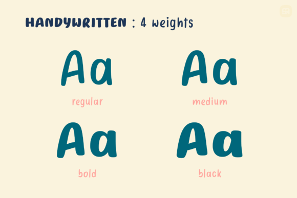 Handywritten Font PNG with transparent background - Preview 1