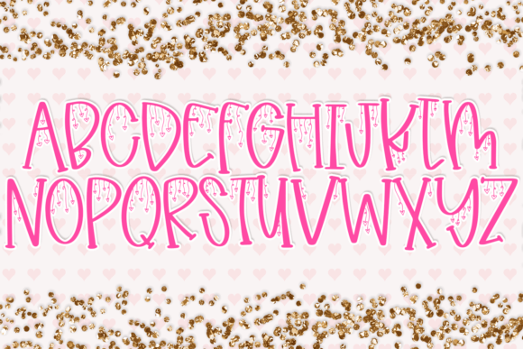 Hanging Hearts Font - Preview 1