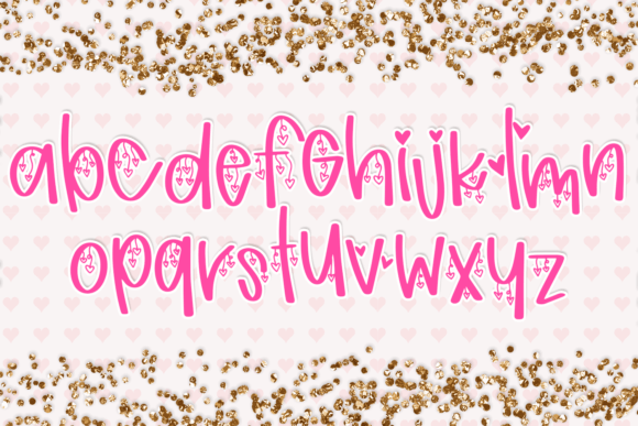 Hanging Hearts Font - Preview 2