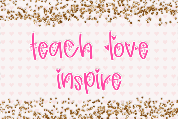 Hanging Hearts Font - Preview 4