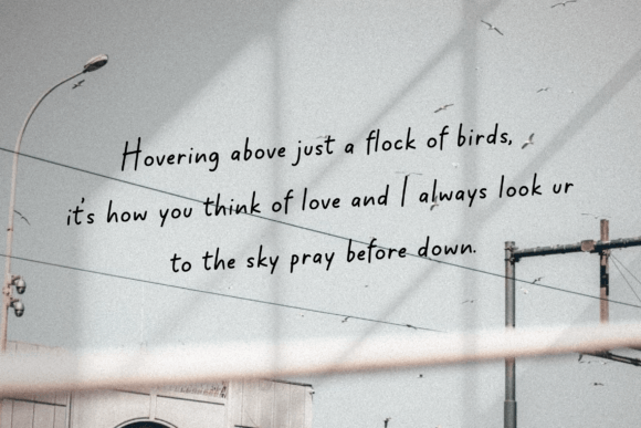 Missing Lovely Font font preview - 6