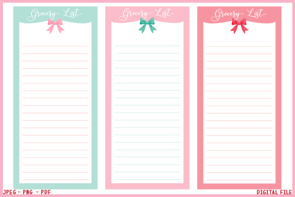 SHABBY GROCERY LISTS