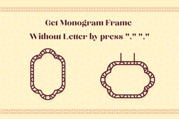 Sania Ramadan Monogram Font PNG with transparent background - Preview 3