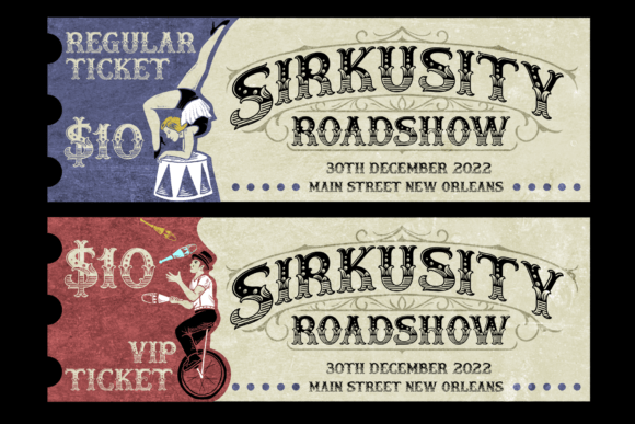 Sirkusity Font PNG with transparent background - Preview 3