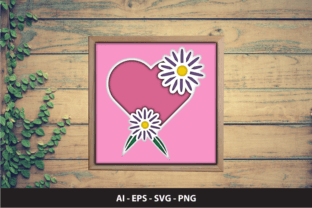 3D Layered Heart Box Papercut · Creative Fabrica