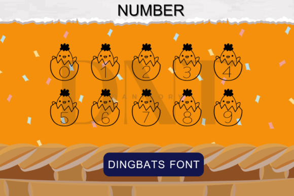 Baby Chick Easter Font PNG with transparent background - Preview 3