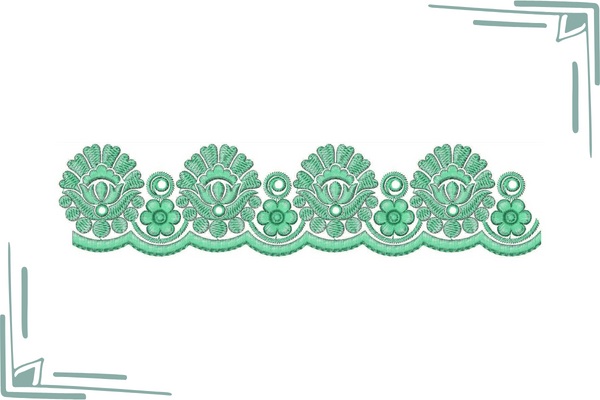 Butta Flower Border with Cut Work