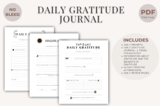 Daily Gratitude Journal with Prompts Graphic by Nora as · Creative Fabrica