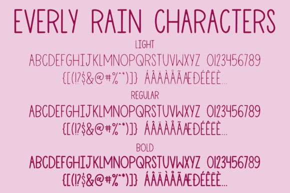 Everly Rain Font PNG with transparent background - Preview 5