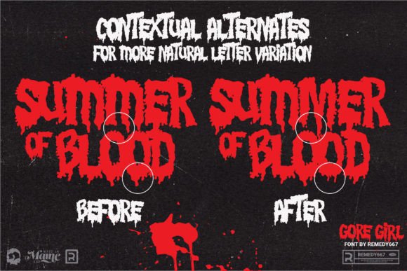 Gore Girl Font PNG with transparent background - Preview 1