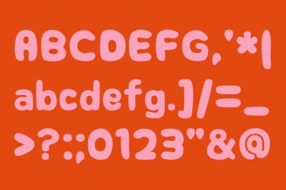 Gummy Letter Font PNG with transparent background - Preview 1
