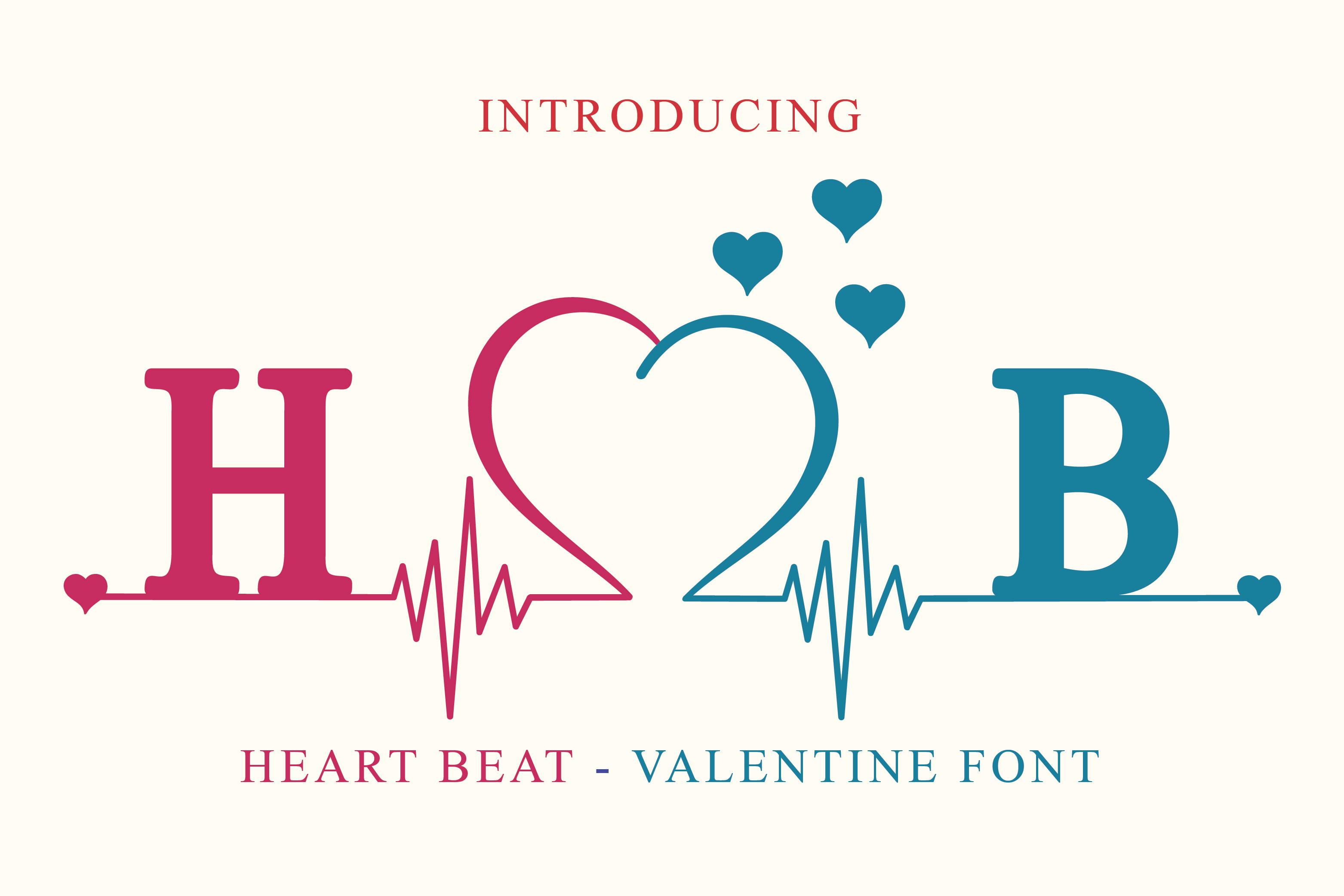 Heart Beat Love preview, adorable display font