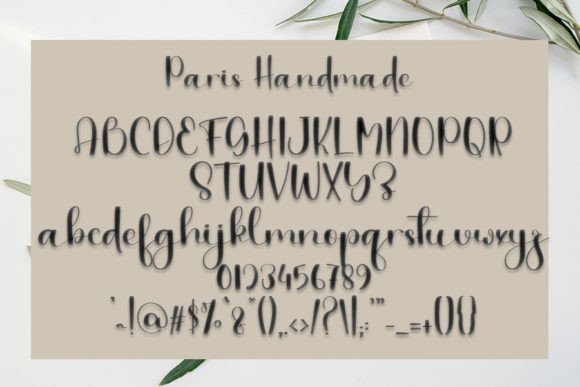 Paris Handmade Font PNG with transparent background - Preview 3