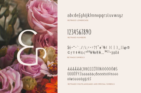 Retrago Font PNG with transparent background - Preview 6
