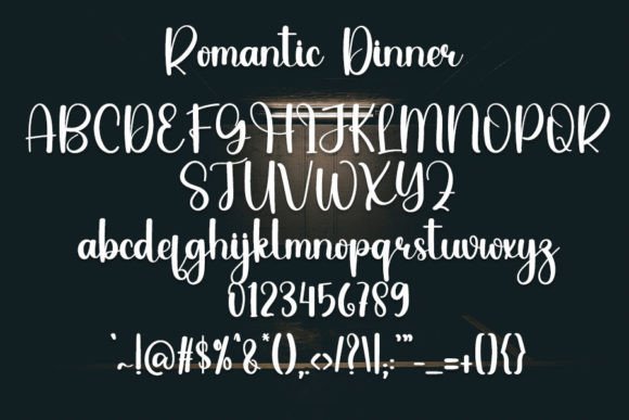 Romantic Dinner Font font preview - 2