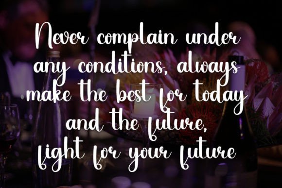 Romantic Dinner Font font preview - 4