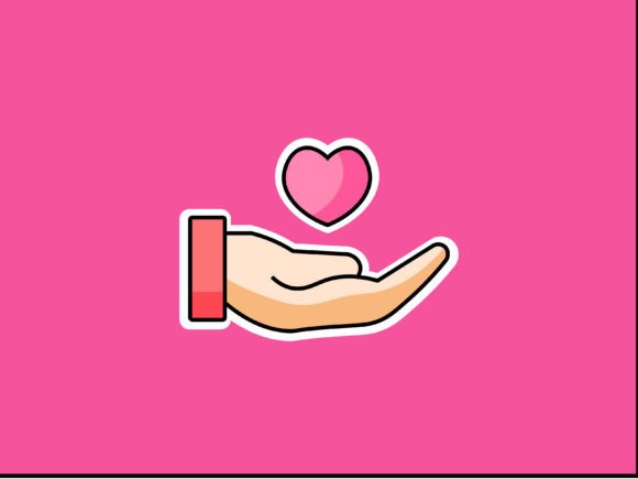 Valentine Give Heart Illustrations