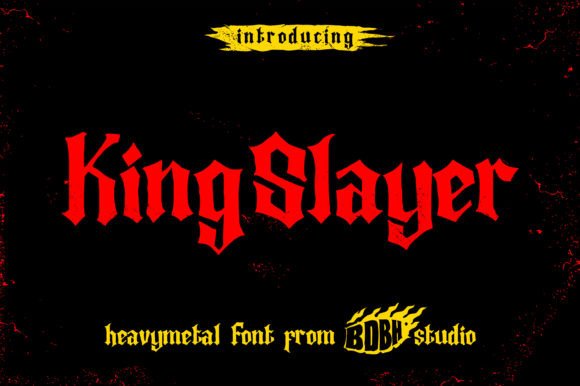 King Slayer Font PNG with transparent background - Preview 1