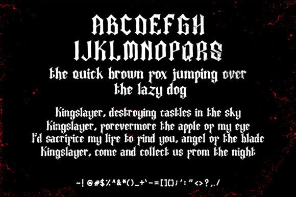 King Slayer Font PNG with transparent background - Preview 3