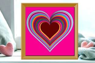 3D Shadow Box Hearts SVG · Creative Fabrica