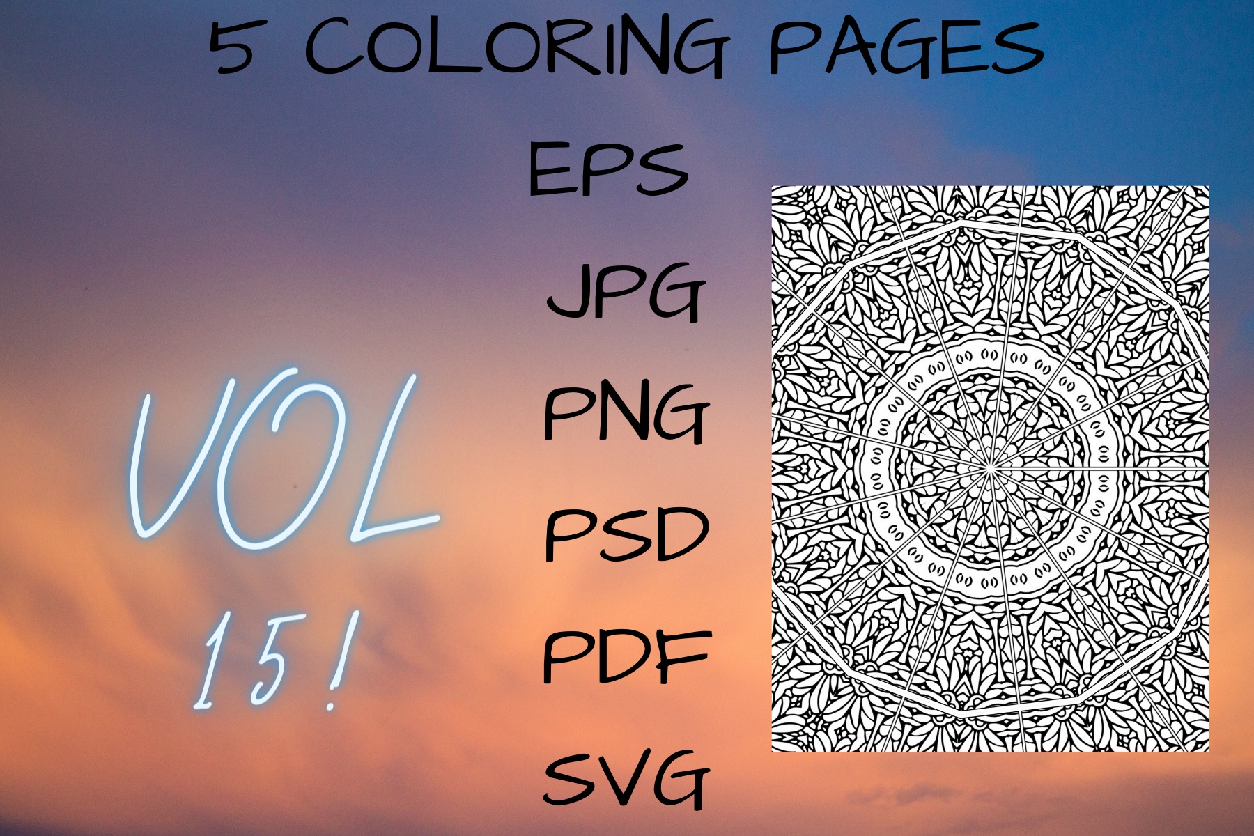 5 Adult Coloring Pages
