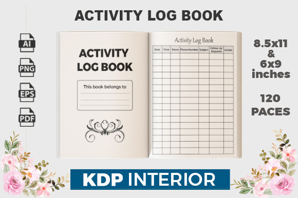 Activity Log Book | KDP Interior Graphic by Designersuruj · Creative ...