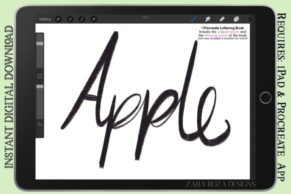 Apple - Procreate Lettering Brush
