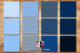 Cute Blue Stripes Pattern Digital Paper Graphic by Peppy Poppy Panda ...
