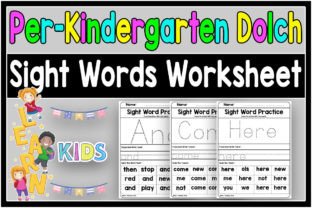 Dolch Sight Words Tracing Book Pre K V.1 Graphic by TEACHING WITH ...