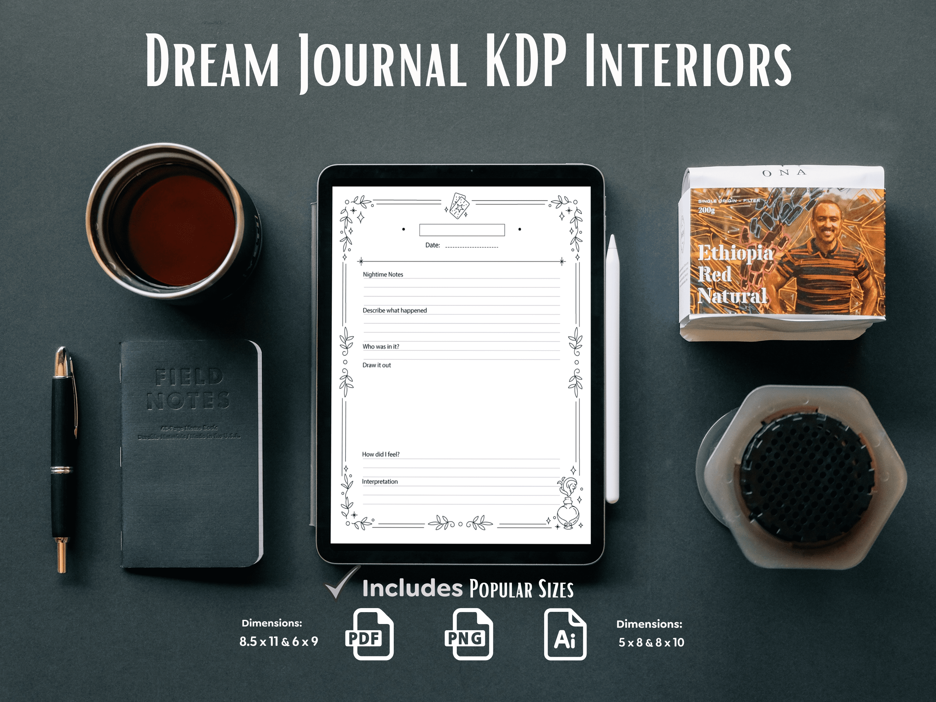 Dream Planner Journal KDP Interiors Graphic by HEARTSinRED · Creative ...