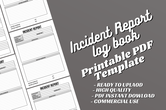 Incident Report Logbook Canva document template